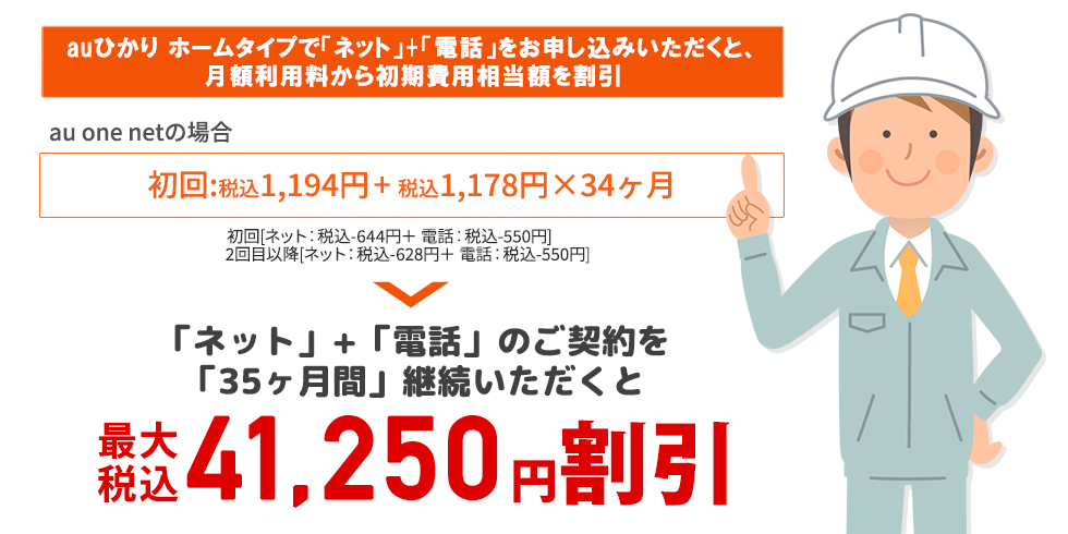 ホームタイプの初期費用相当額割引の画像