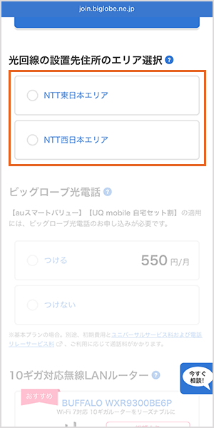 ビッグローブ光 申し込み手順詳細