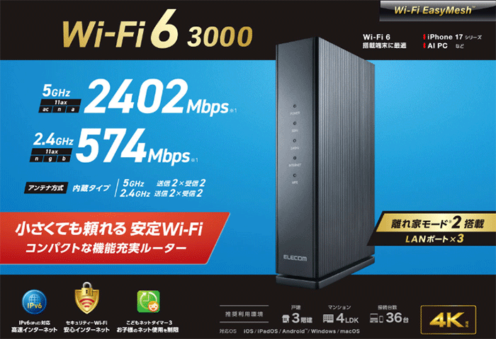 v6プラス対応ルーター