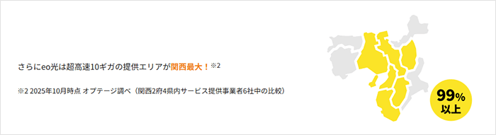 地域の電力事業者光回線エリア例