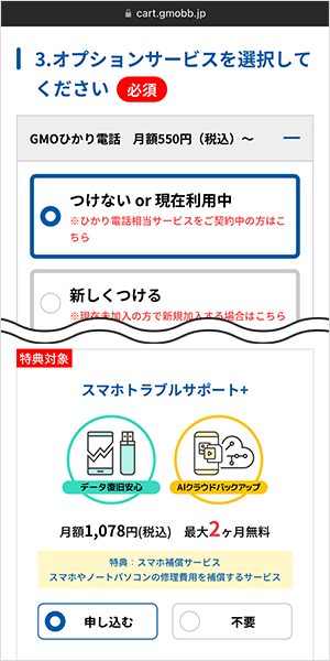GMOとくとくBB光の申し込み手順3