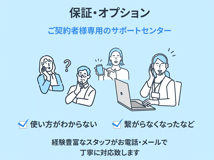 カシモWiMAXのオプションについて説明する画像