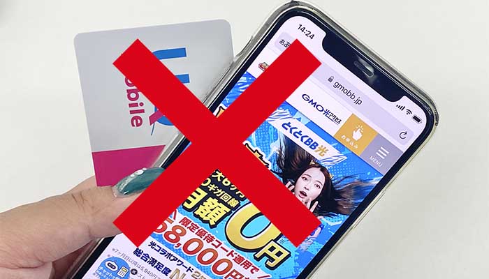 【GMOとくとくBB光】格安SIMを使っていてでセット割引が使えない人