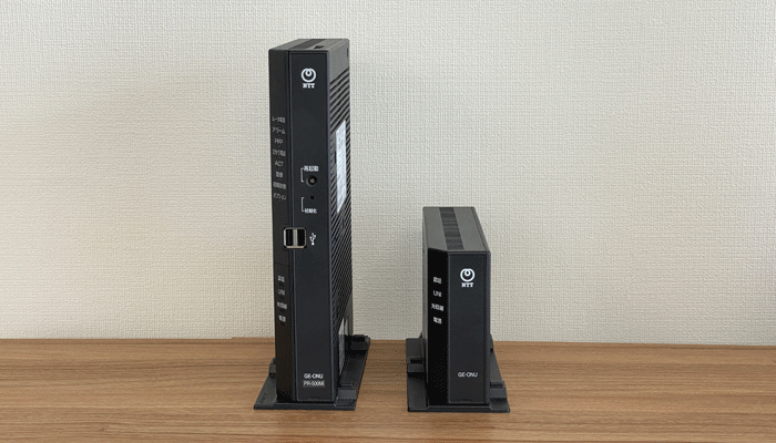 ONUとホームゲートウェイの画像