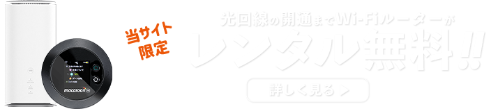 開通前Wi-Fiルーターレンタルサービス