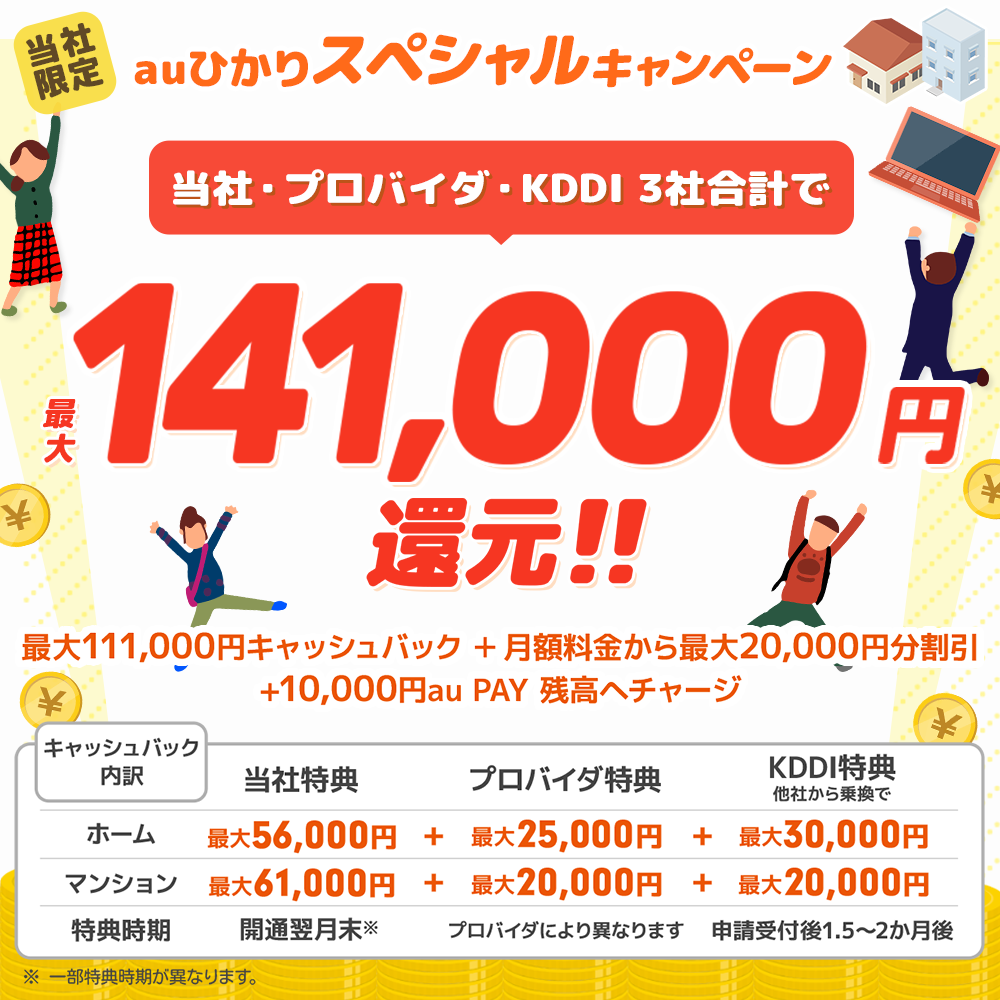 当サイト限定！75,000円キャッシュバック！