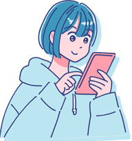 動画を見ている女の子