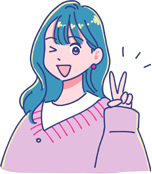 ピースマークの女の子