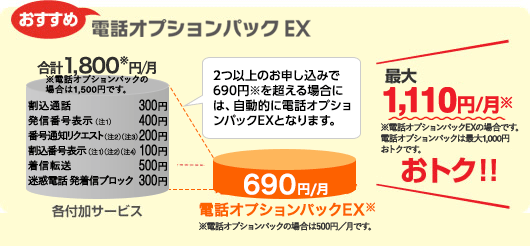 電話オプションパックEX